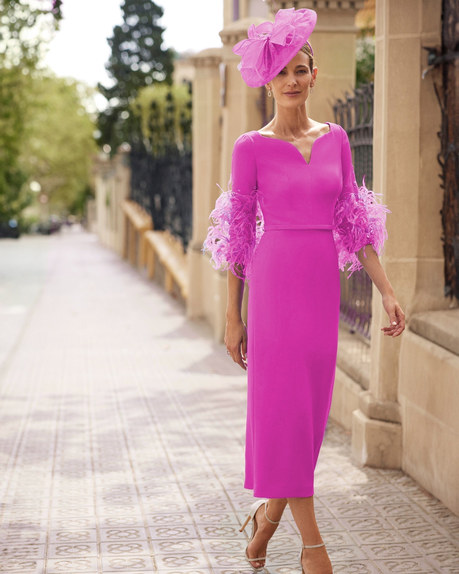 strapless open back dress Couture Club 8G1L7 Fuchsia Mother of the Bride Dress – Sean Rayment