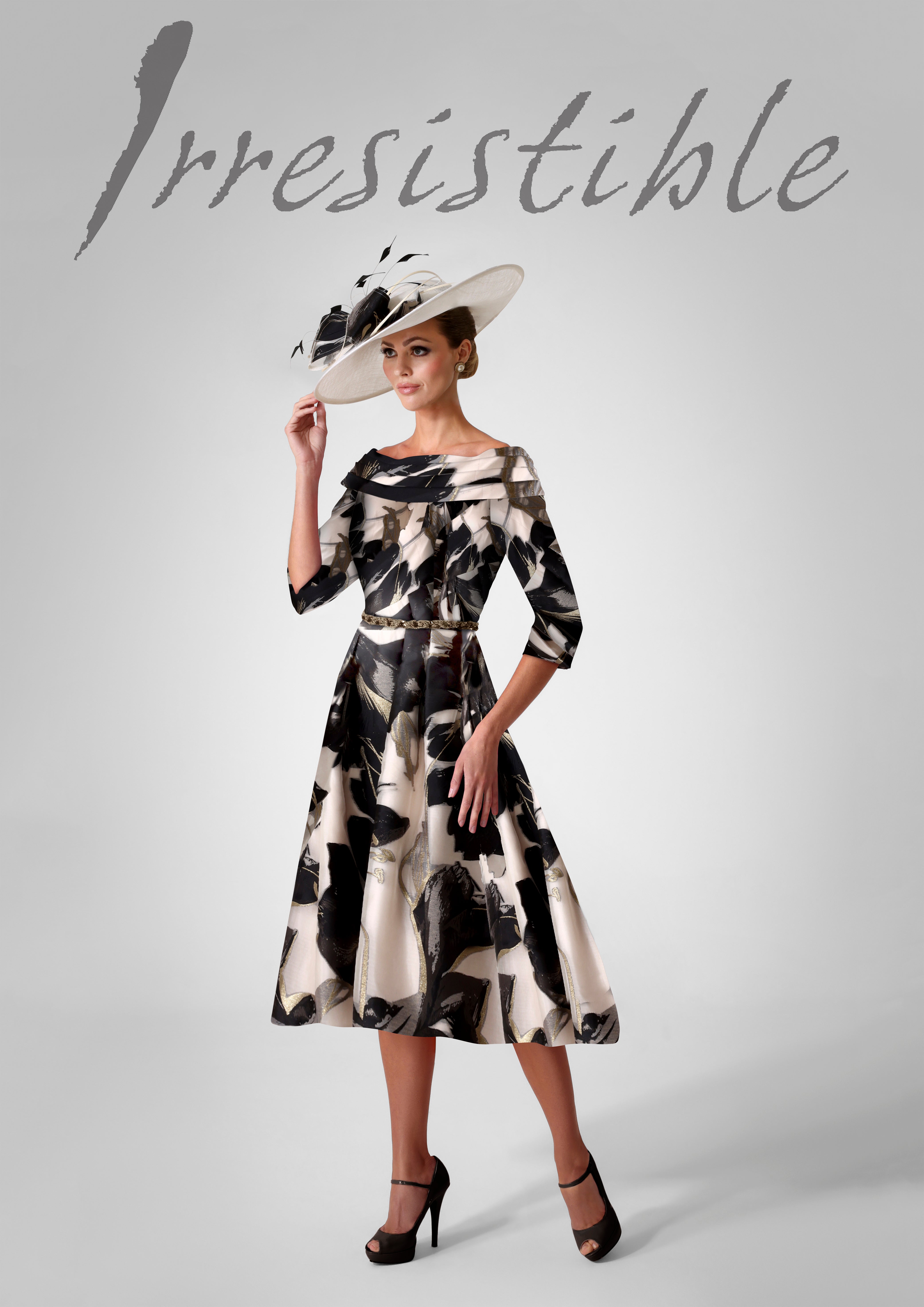 Irresistible IR7666E Black/Gold Mother of the Bride Dress Sean Rayment Irresistible IR7666E Black/Gold Mother of the Bride Dress Sean Rayment