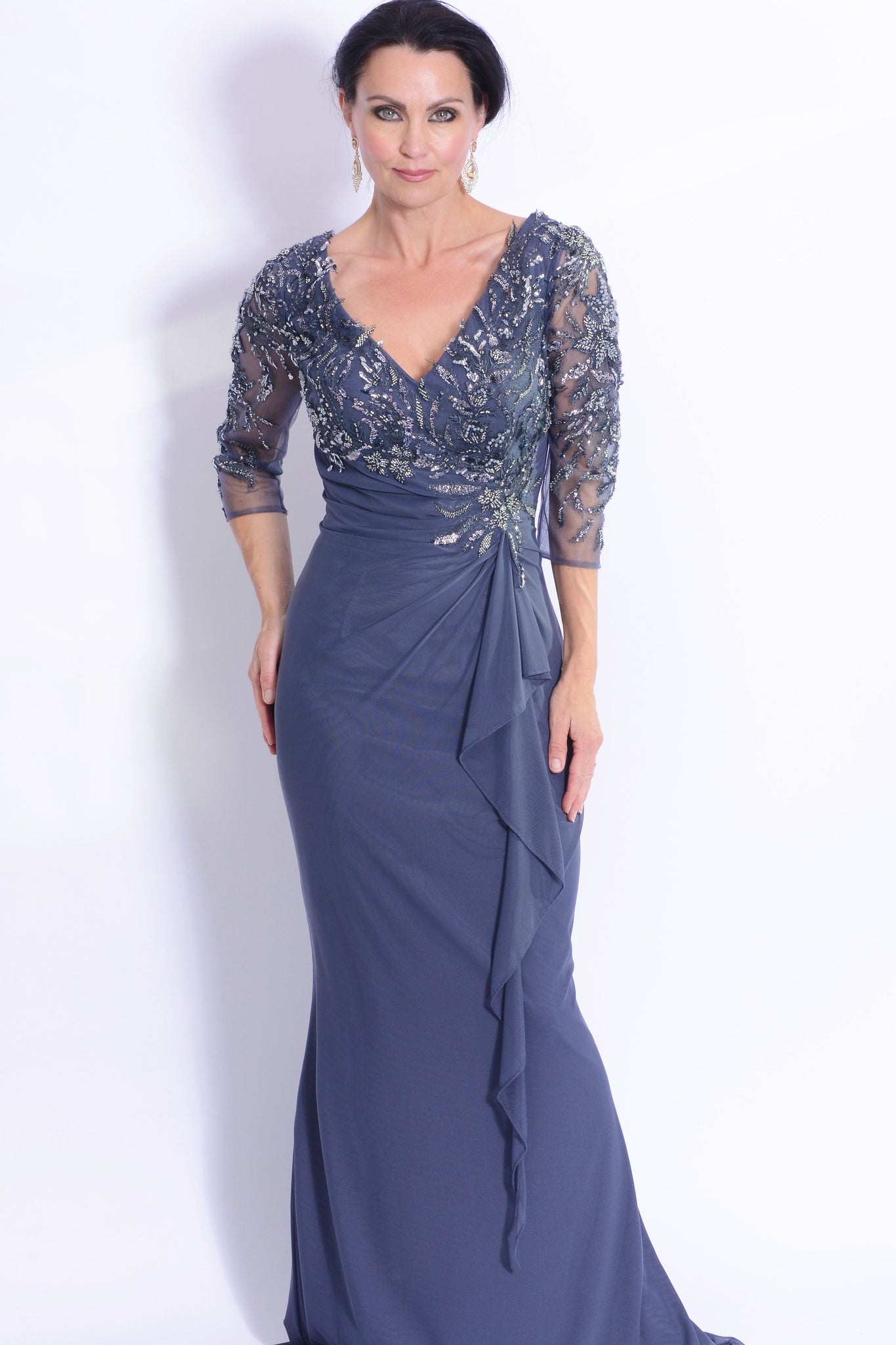 MGNY Collection by Mori Lee 72909 Charcoal