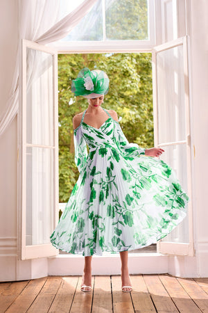 John Charles 66612 Green Daylily Dress