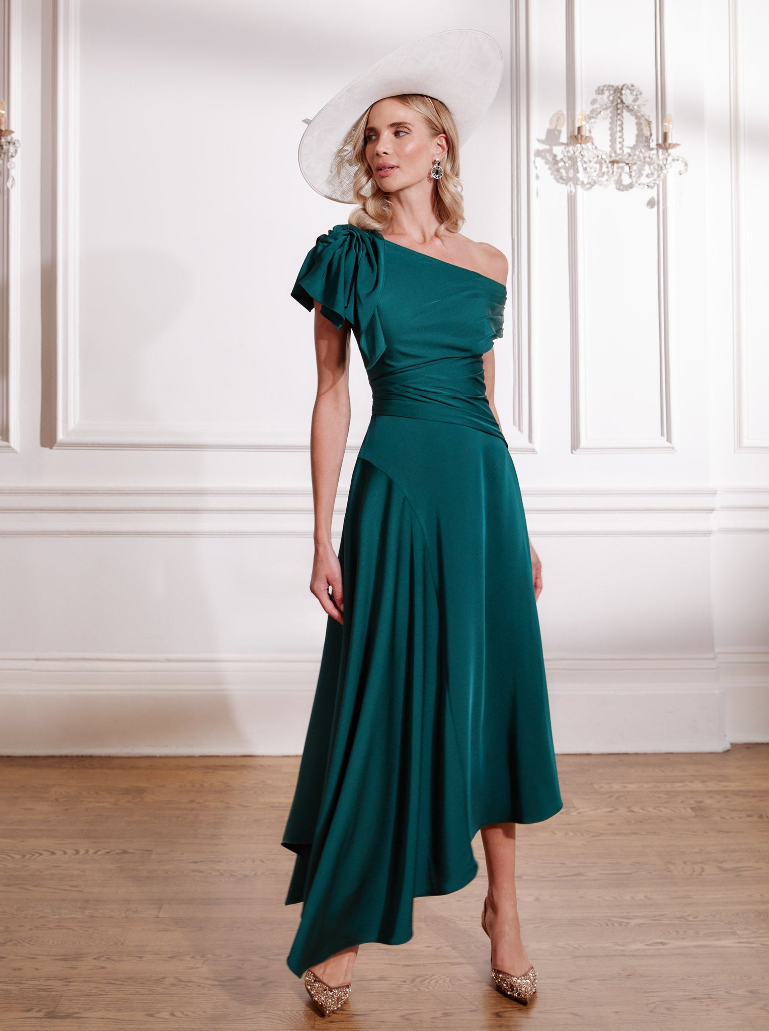 John Charles 66686 Teal Dress