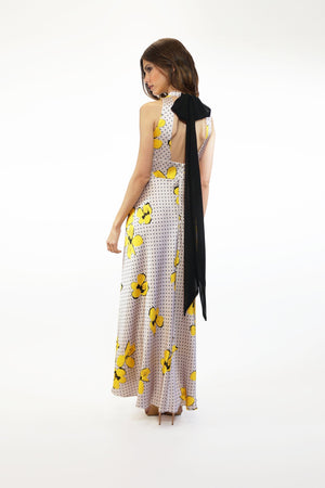 Carla Ruiz 99622 Yellow-A-line Dress