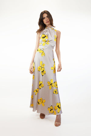 Carla Ruiz 99622 Yellow-A-line Dress