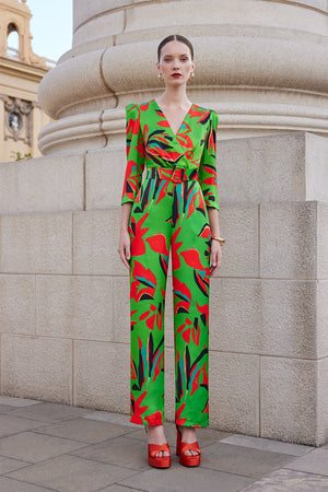 Carla Ruiz 99630 Green/Red/Black-Jump Suit/Trouser Suit
