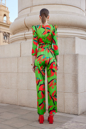 Carla Ruiz 99630 Green/Red/Black-Jump Suit/Trouser Suit