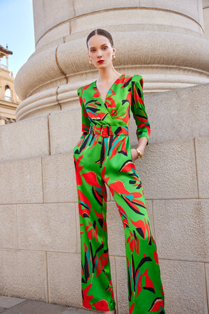 Carla Ruiz 99630 Green/Red/Black-Jump Suit/Trouser Suit