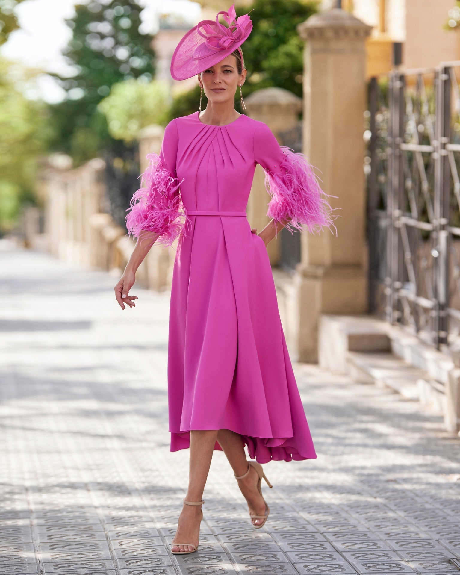 Couture Club 8G1N2 Fuchsia Mother of the Bride Dress