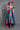 Gabriela Sanchez 5701 Fuchsia/Turq A-line Dress