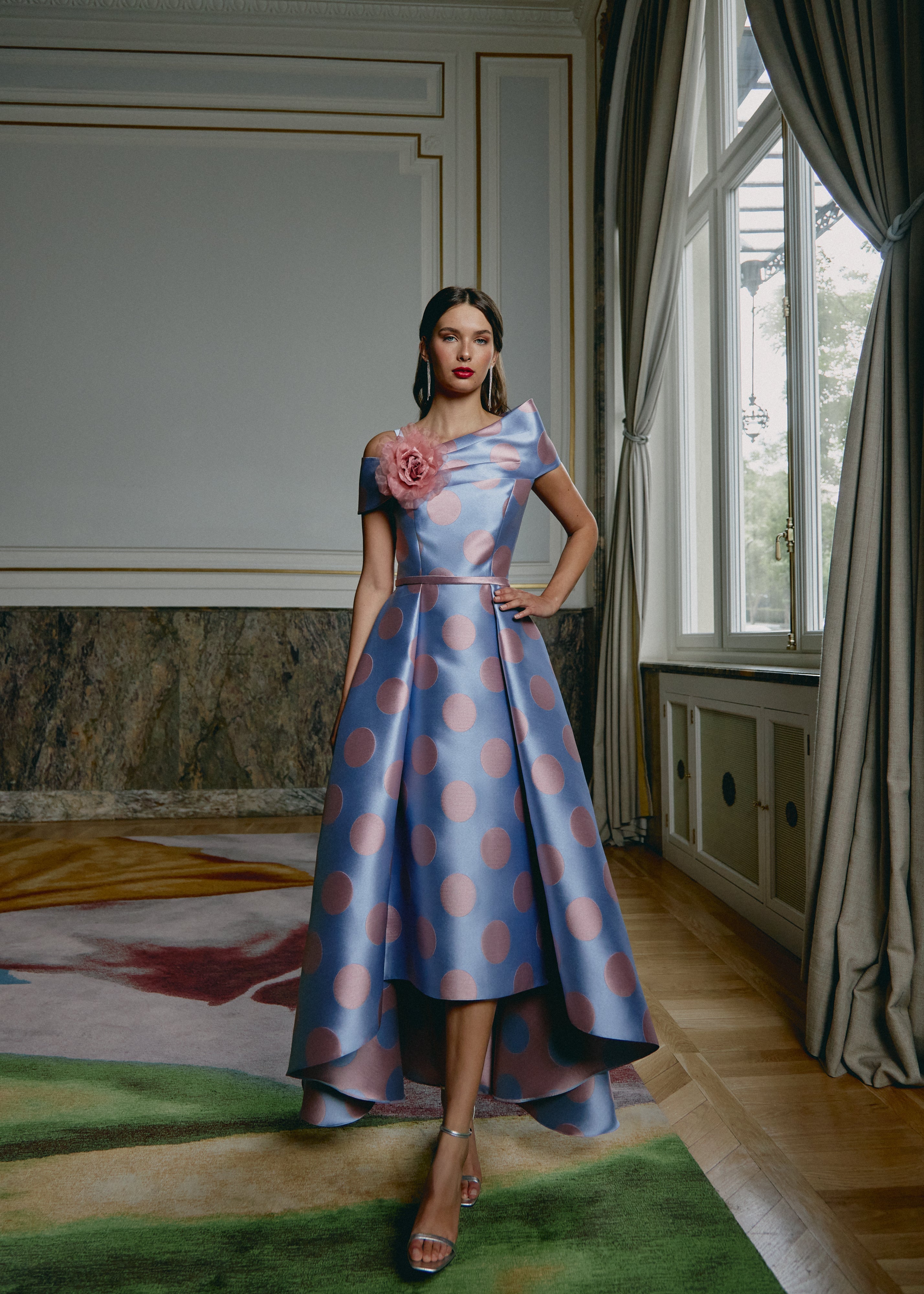 white christmas dresses Gabriela Sanchez Embellished Detail Fishtail Dress Purple 7321 – Bentleys  Banchory main image 1
