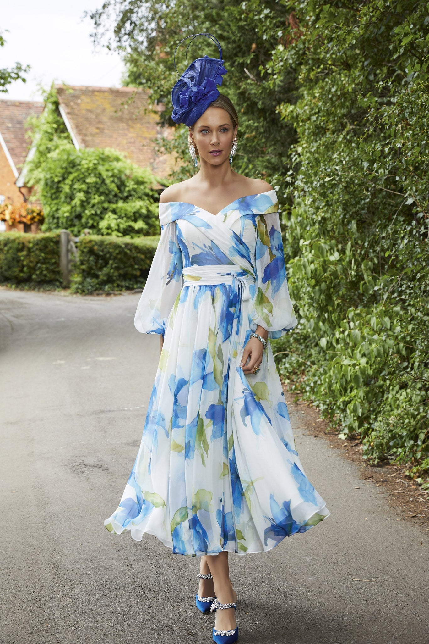 Invitations by Veni 29605 - Paolo azul off the shoulder dress