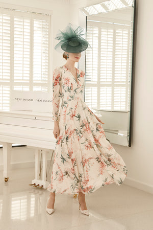 Invitations by Veni 29662 Champagne/Red-A-line Dress