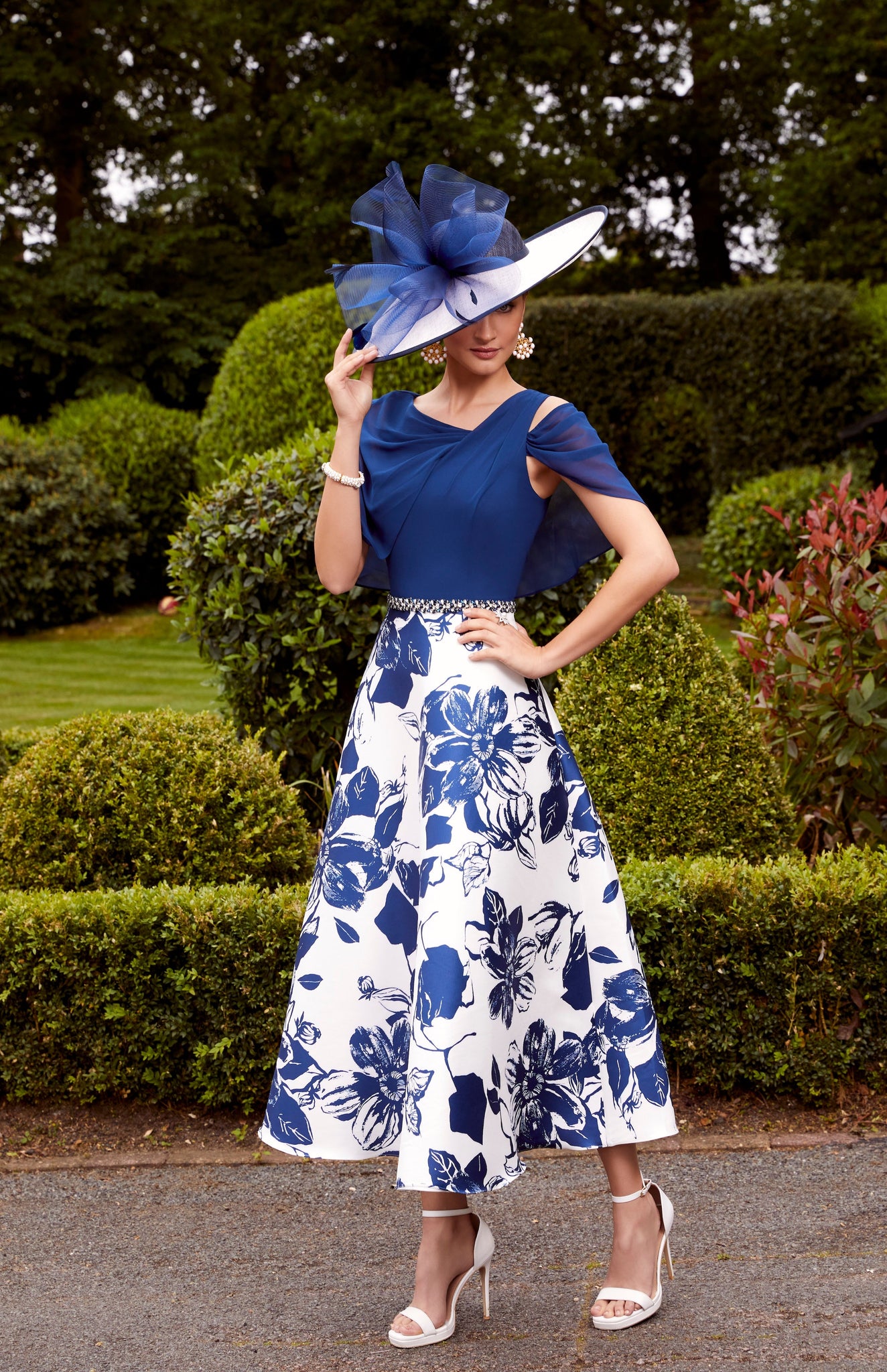 Invitations by Veni 29819 Royal/Ivory-A-line Dress