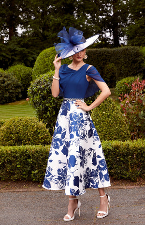 Invitations by Veni 29819 Royal/Ivory-A-line Dress