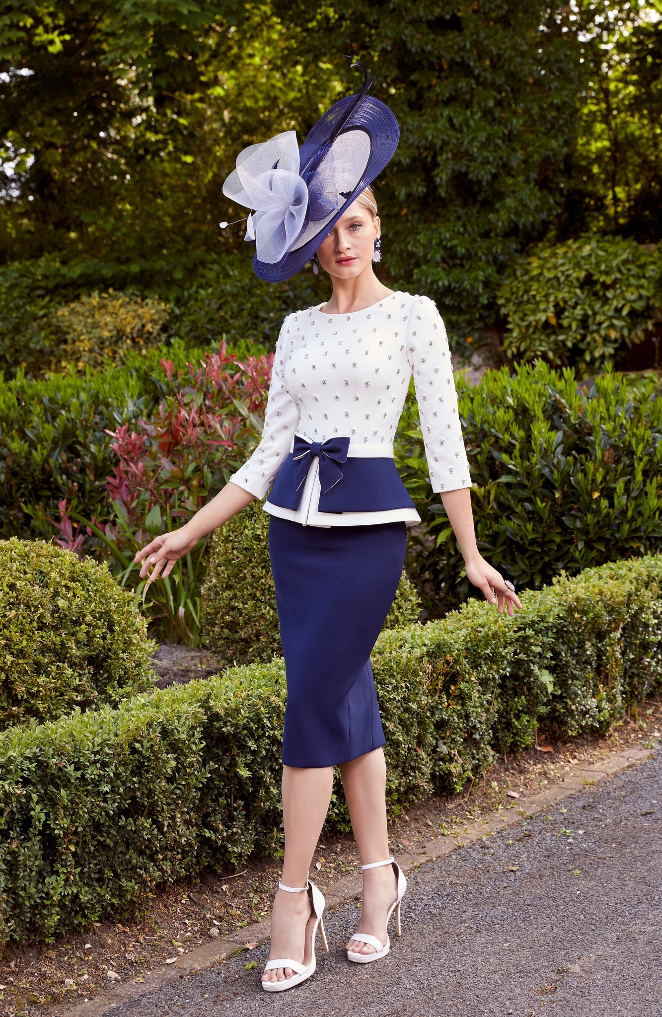 Invitations by Veni 29839A Navy/Ivory-Dress