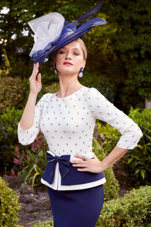 Invitations by Veni 29839A Navy/Ivory-Dress