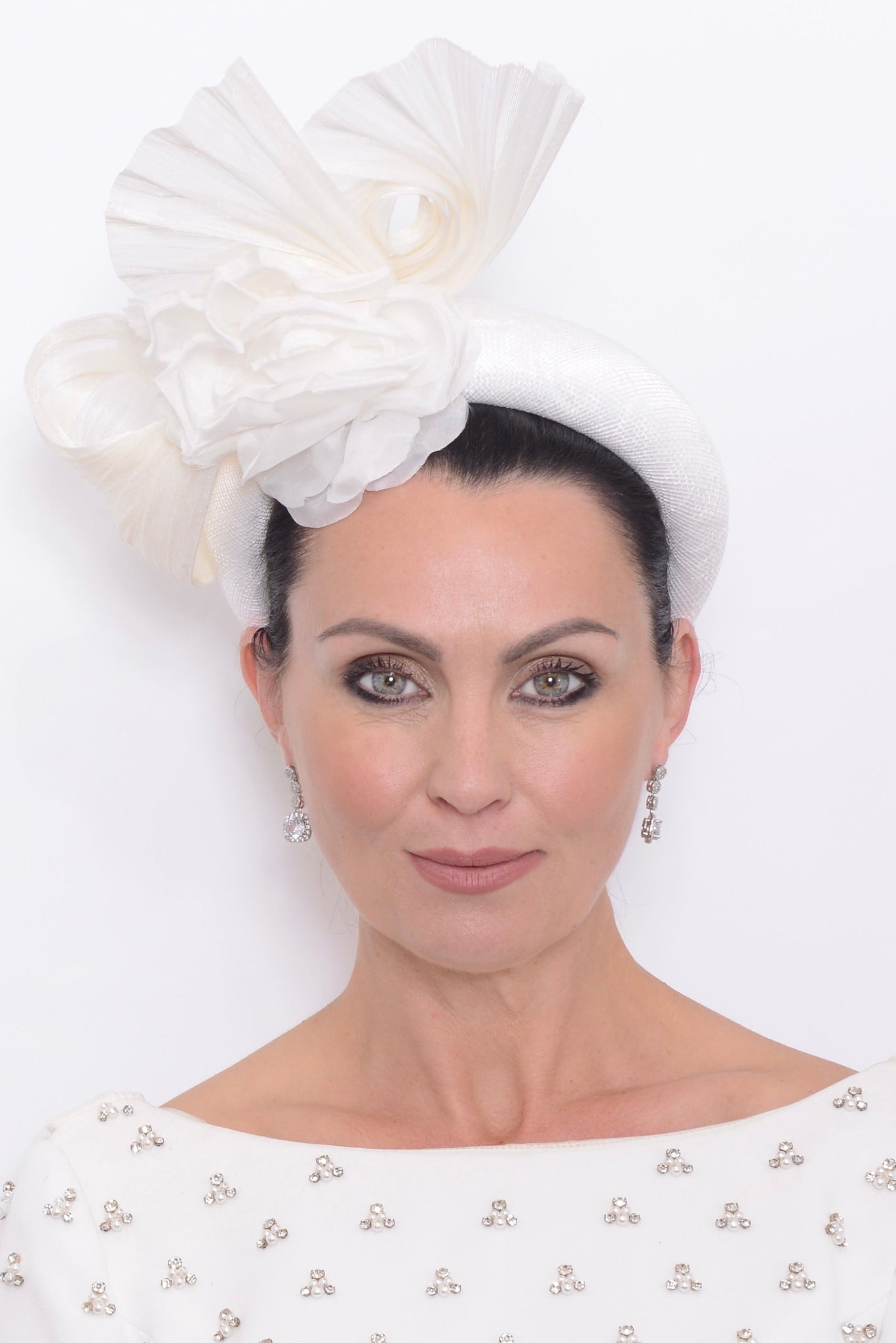 Woman wearing Max & Ellie ML25-BF4 Ivory, suitable for weddings and special occasions