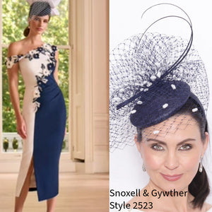 John Charles 29226 Navy/Ivory Dress