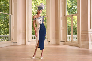 John Charles 29226 Navy/Ivory Dress