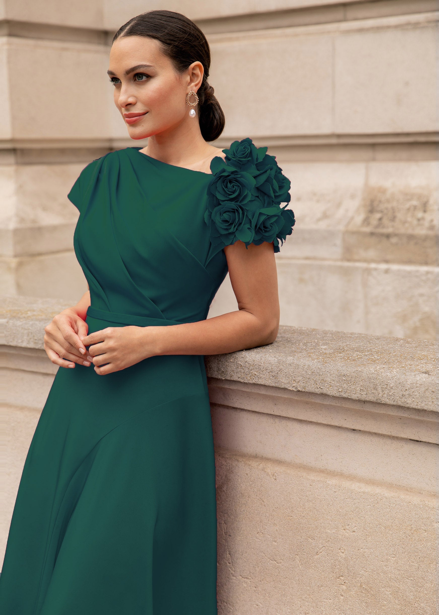John Charles 66553B Forest Green Dress – Sean Rayment