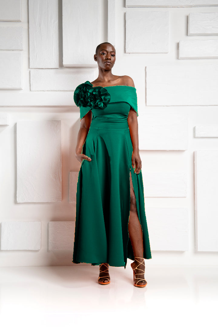 kevan jon kyoto flare dress Kevan Jon Kyoto Flare Dress - Pistacio