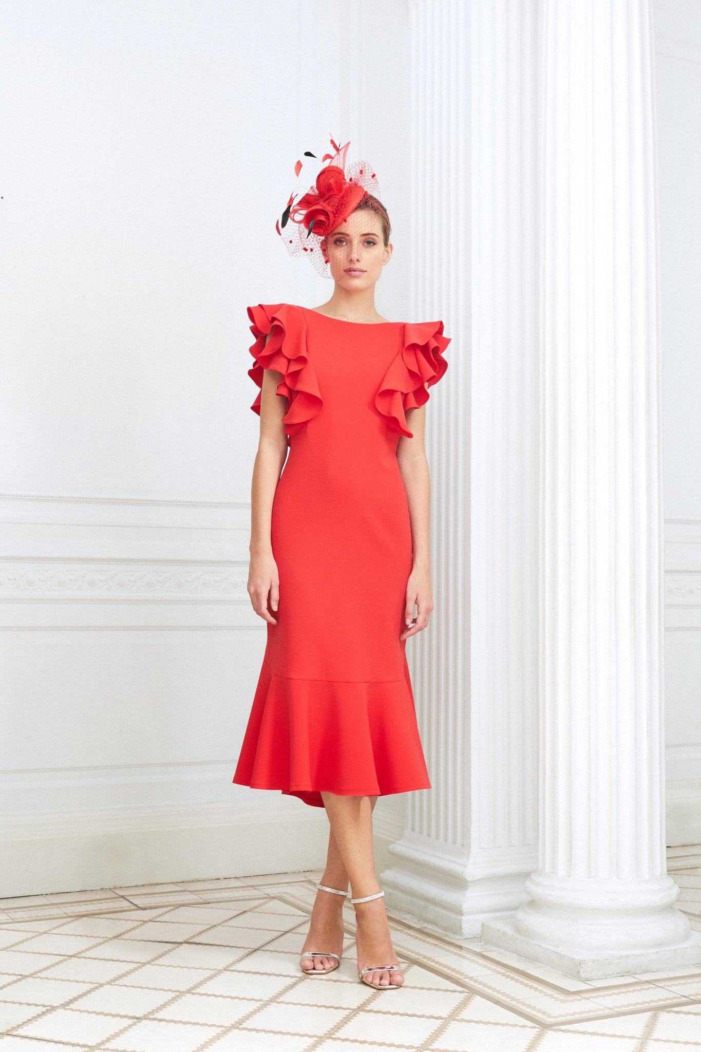 Luis Civit D892 - Modern ruffle dress-Dress