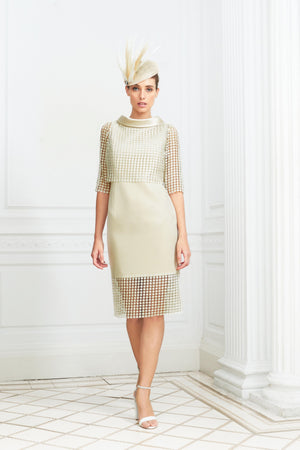Luis Civit D898 - Unique embroidered hem dress-Dress