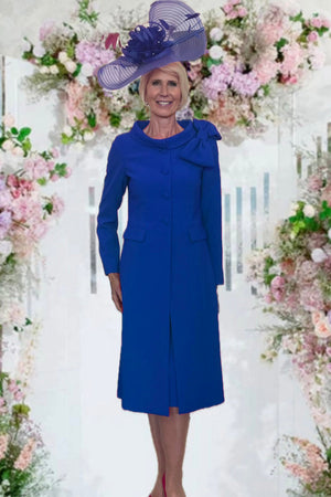 LUIS CIVIT STRAVINSKI DRESS AND COAT ROYAL
