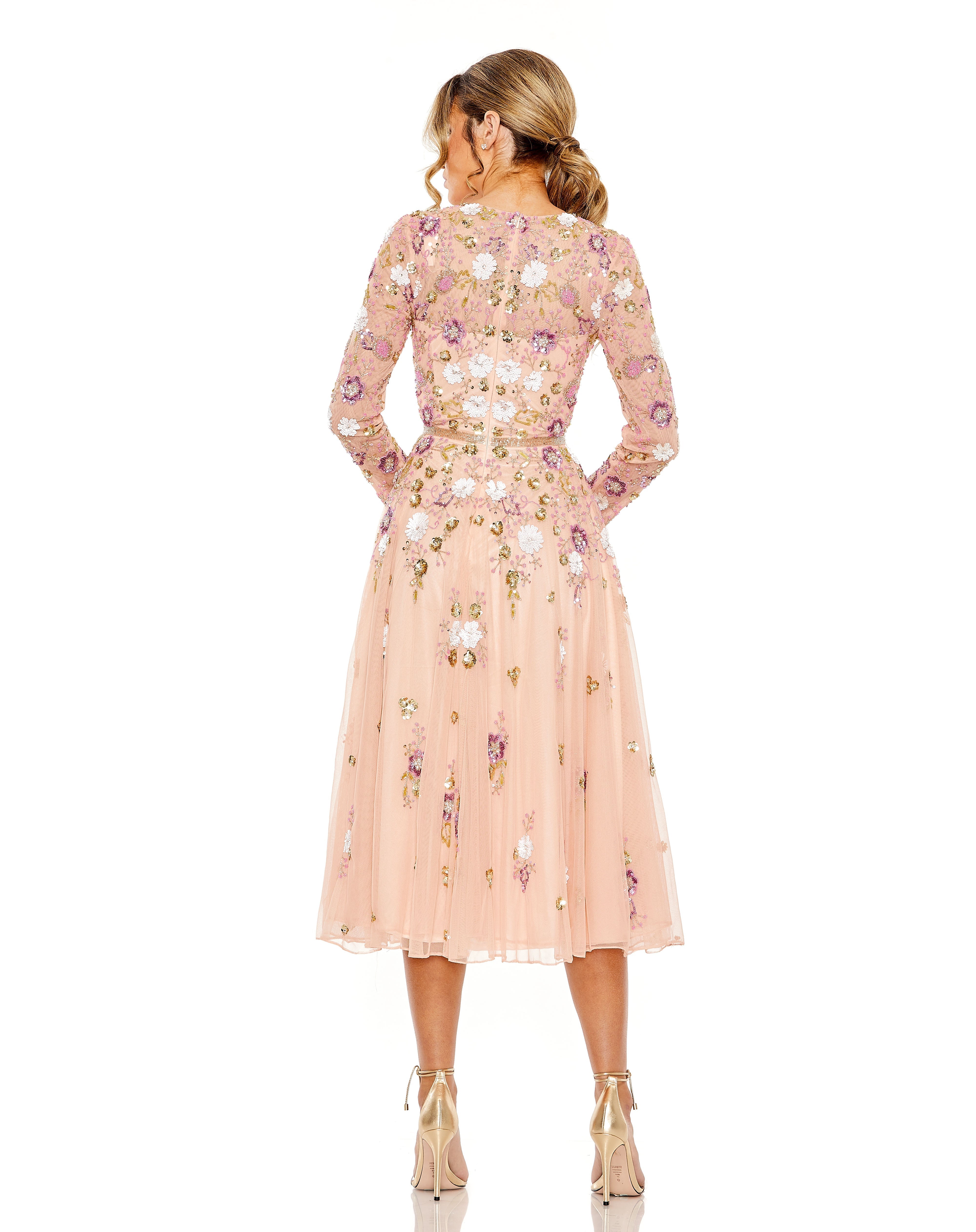 Mac duggal blush dress deals