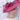 Woman wearing Nigel Rayment Hatinator - Style 39 - Fuchsia/Navy, suitable for weddings and special occasions