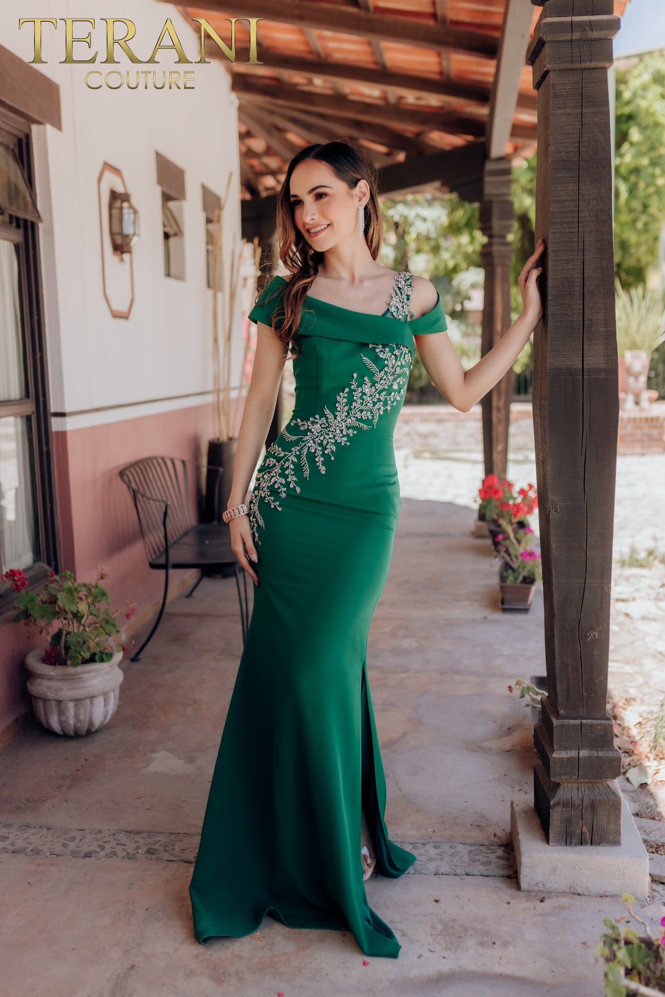Terani Couture 232M1549 Emerald
