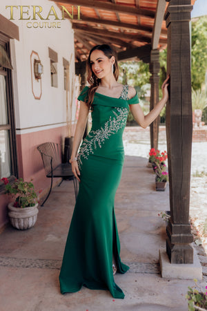 Terani Couture 232M1549 Emerald