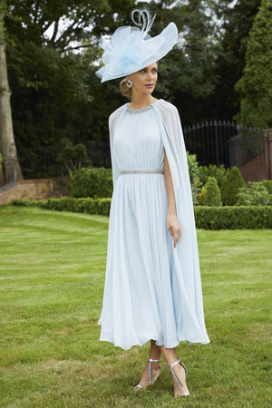 Veni Infantino 991711 - Pleated chiffon dress with diamante detail-A-line Dress