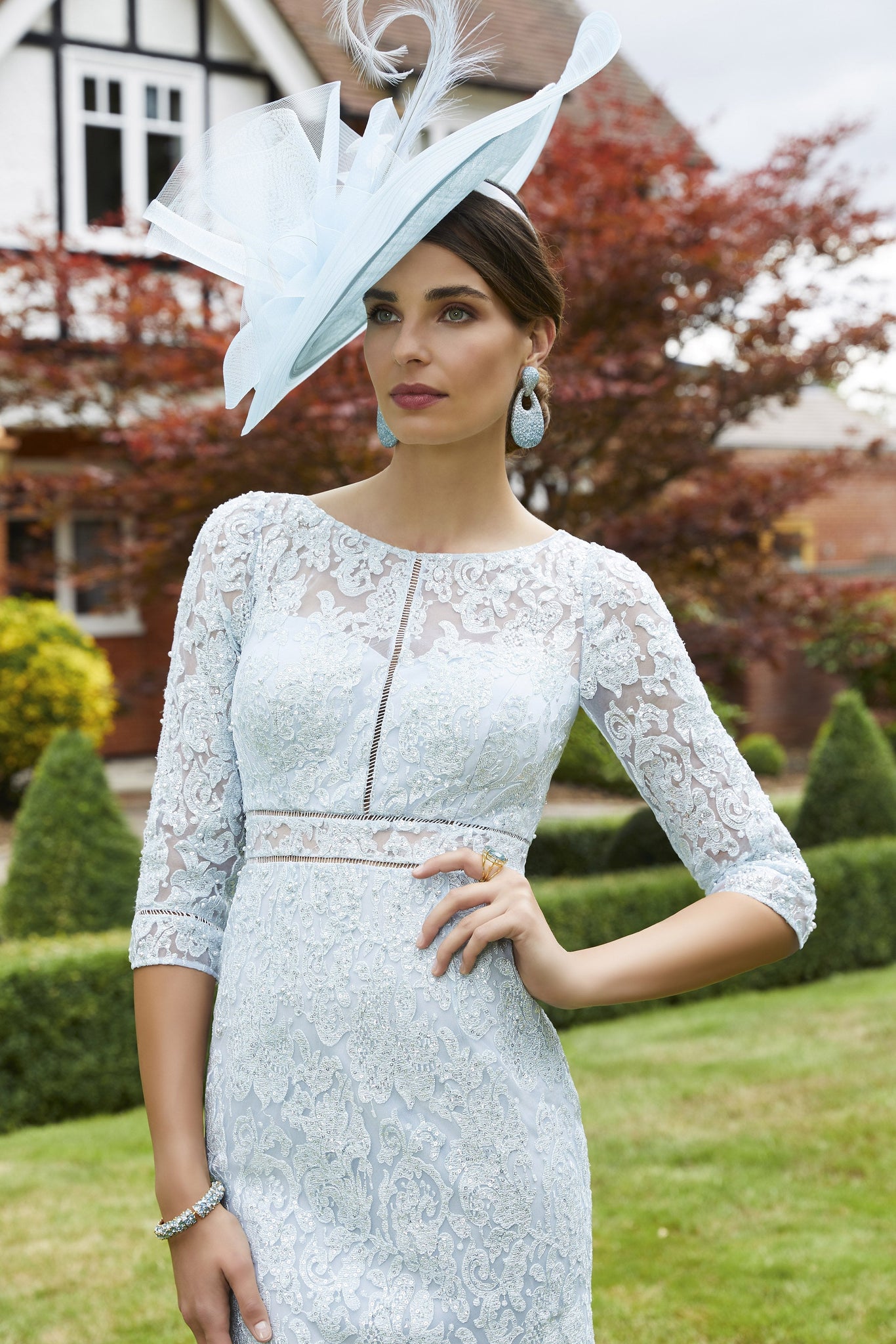 Veni Infantino 991720 - Sequin and lace dress with illusion waist-Dress