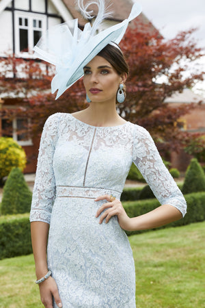 Veni Infantino 991720 - Sequin and lace dress with illusion waist-Dress
