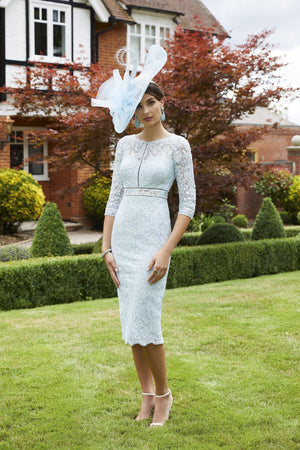 Veni Infantino 991720 - Sequin and lace dress with illusion waist-Dress