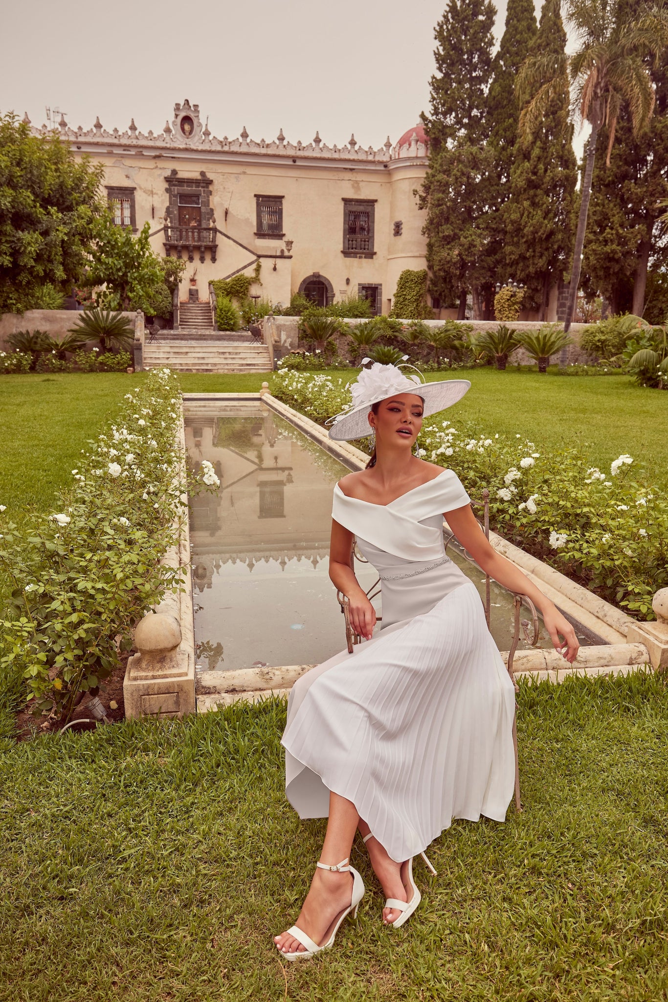 Veni Infantino 992418 Taupe/Ivory A-line Dress