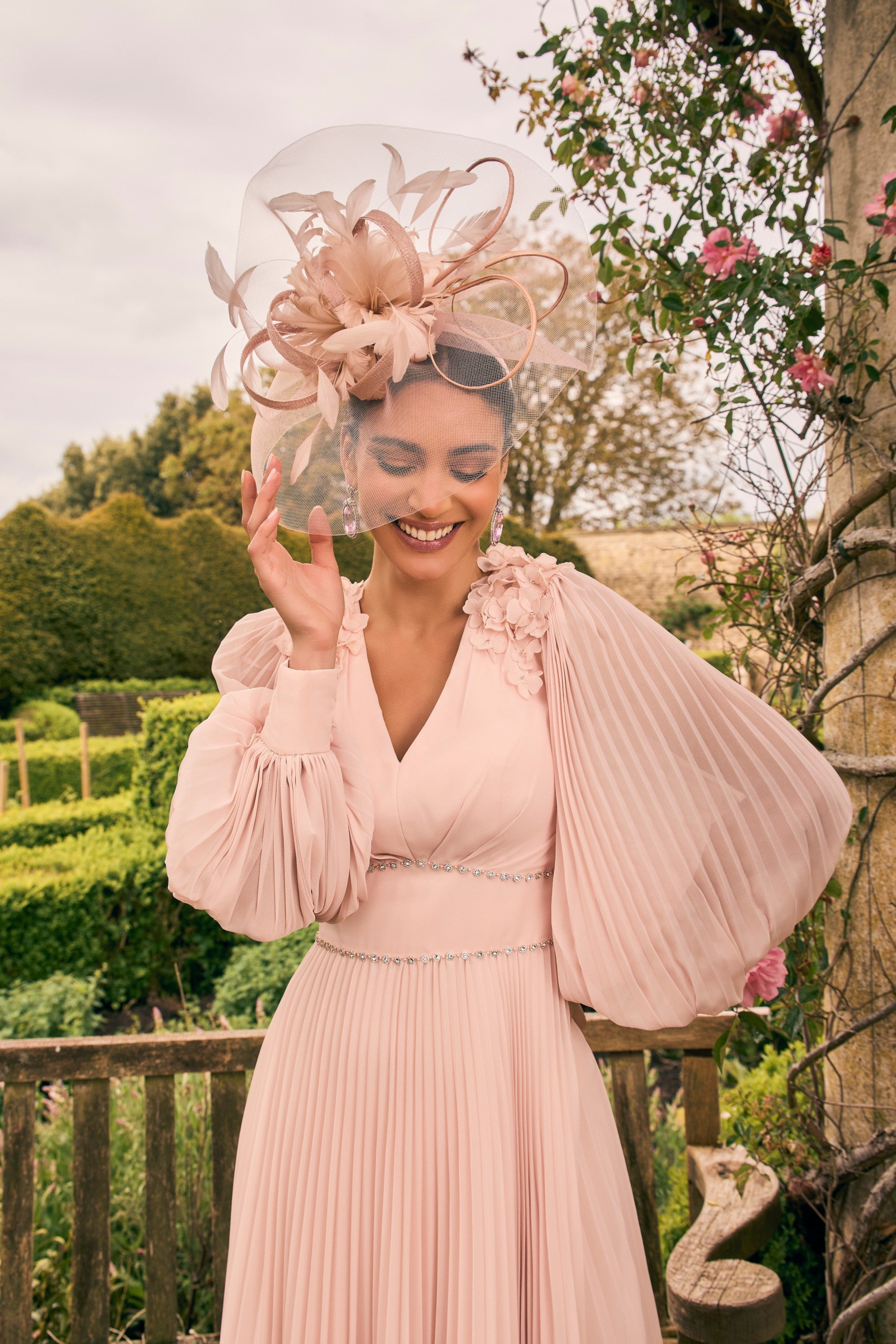 sachin and babi light blue dress My favourite girls, dressed in pink 💗, They chose their dress styles, I  chose the colour Champagne Rose., Dresses: @azaziebridal , Bouquets:  @moodiestudios , Hair & Makeup: @makeupbypheny_ks main image 1