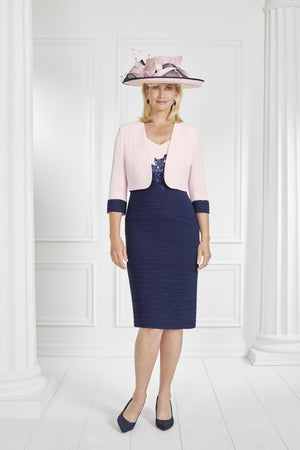 Condici 71061 - Pink and navy dress and jacket