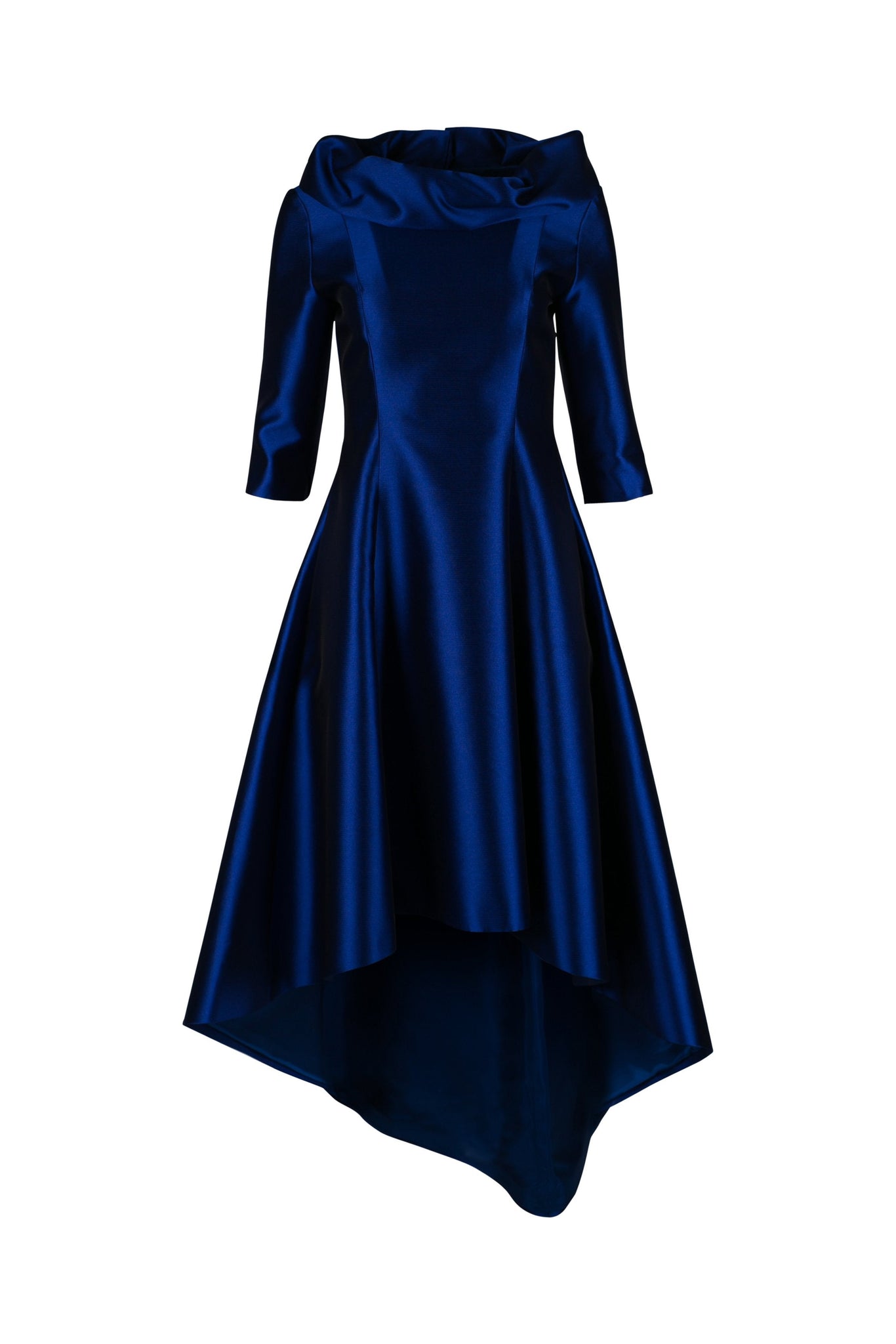 Fely Campo 17128 - Dipped hem print dress